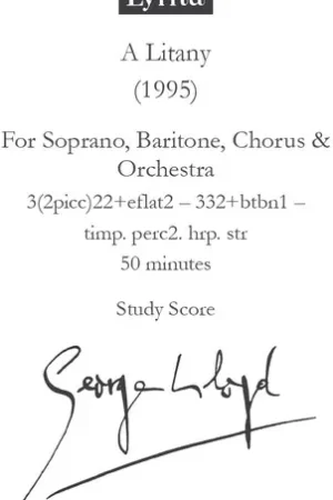 Litany For Soprano, Baritone, Chorus & Orchestra Free Returns
