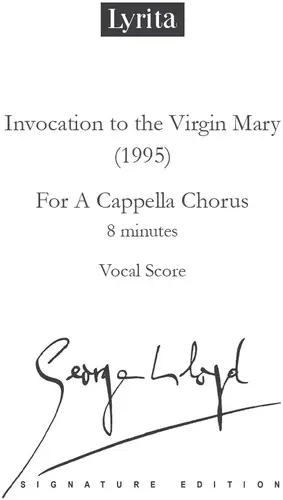 Grab Now Invocation To The Virgin Mary For A Cappella