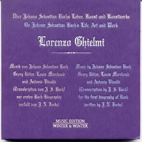 New Arrival On Johann Sebastian Bach's Life Art & Work