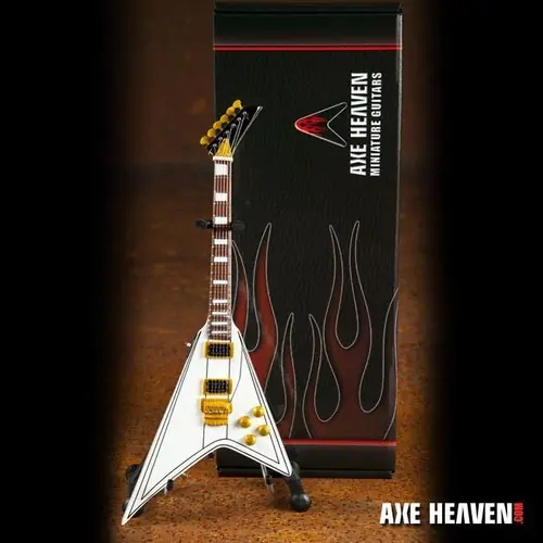 Randy Rhoads Signature White Flying V Mini Guitar Super Sale