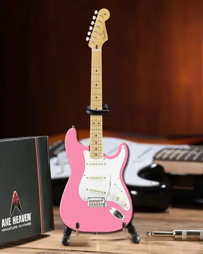 Axe Heaven Fender Strat Pink Mini Electric Guitar FS-036 Fast Shipping