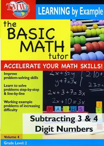 Basic Math Tutor Subtracting 3 & 4 Digit Numbers Today Only