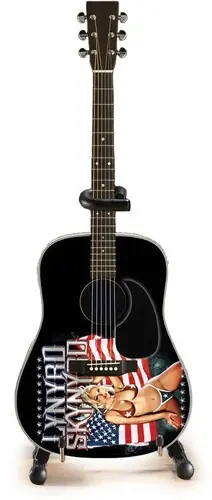 Axe Heaven Lynyrd Skynyrd USA Tribute Girl with Flag Mini Acoustic Guitar - 2M-L02-5006 LYNYRD 1 Premium