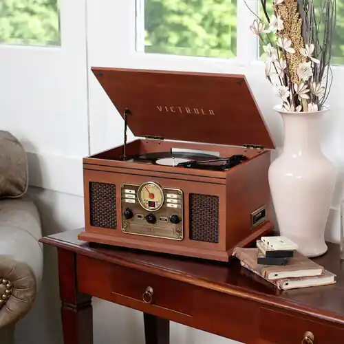 Time-Limited Victrola Vta204bmah Classic 7in1 Ent Cntr Bt Mhgny